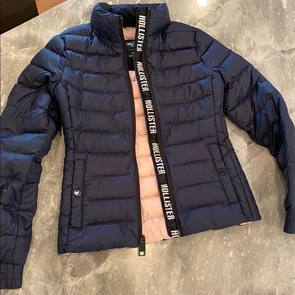 Hollister lightweight down jacket-Navy
